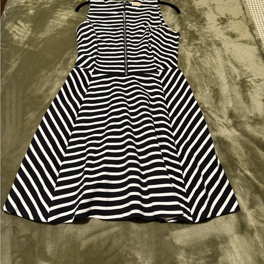 Michael Kors Women’s Black and White Striped Dress